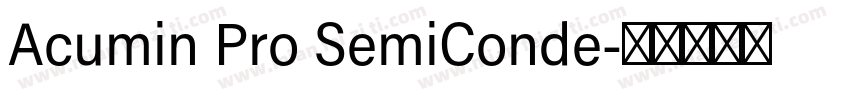 Acumin Pro SemiConde字体转换